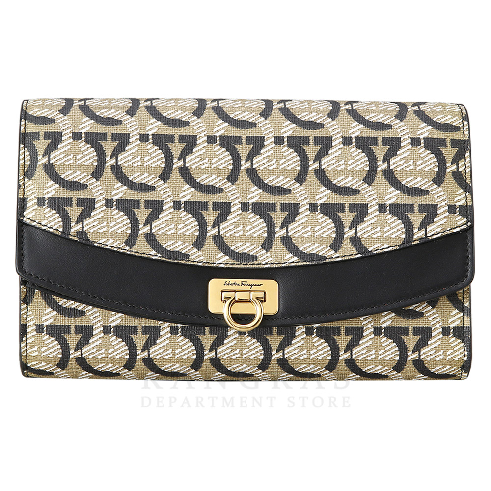 FERRAGAMO(USED)페레가모 간치니 모노그램 크로스백