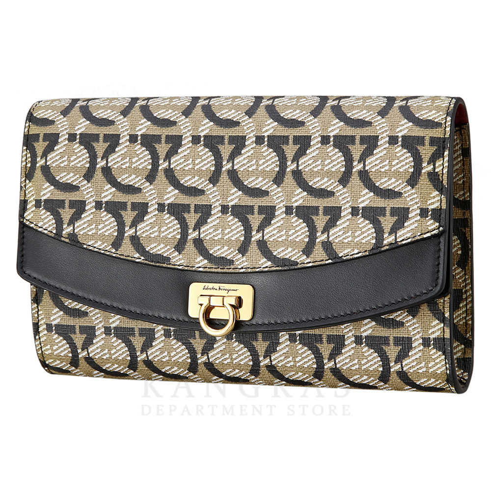FERRAGAMO(USED)페레가모 간치니 모노그램 크로스백