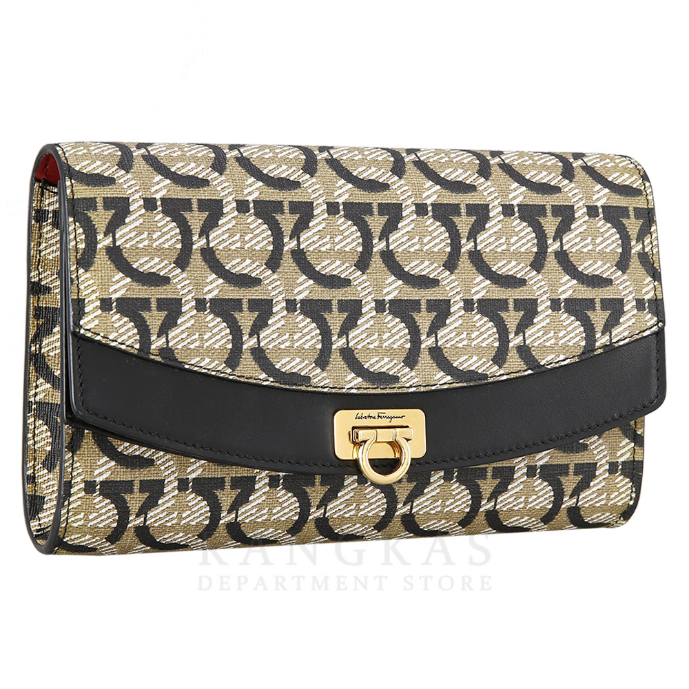 FERRAGAMO(USED)페레가모 간치니 모노그램 크로스백
