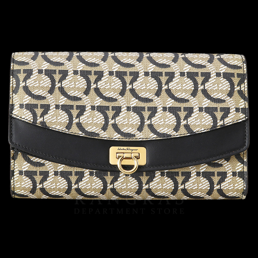 FERRAGAMO(USED)페레가모 간치니 모노그램 크로스백