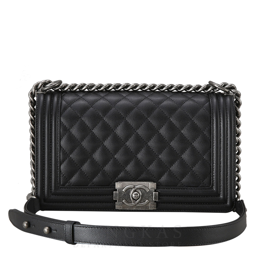 CHANEL(USED)샤넬 보이샤넬 캐비어 미듐