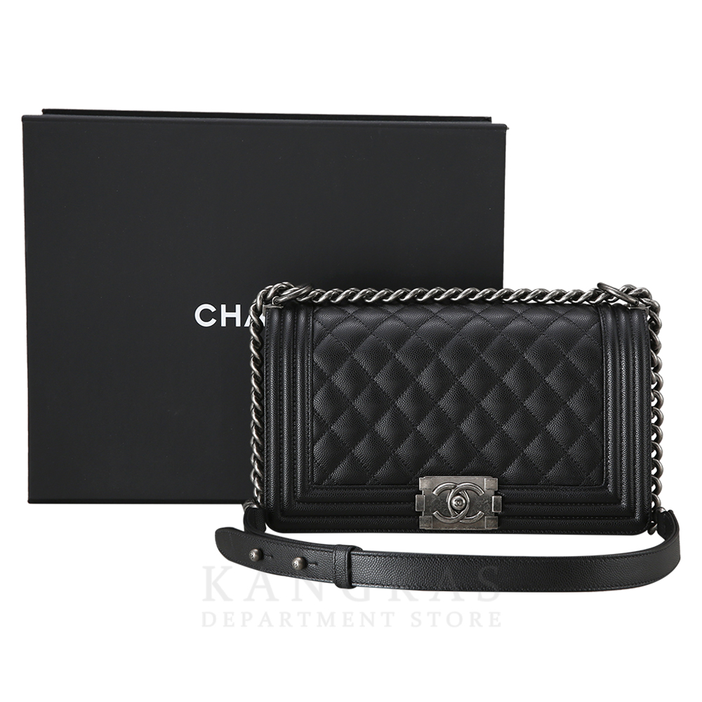 CHANEL(USED)샤넬 보이샤넬 캐비어 미듐