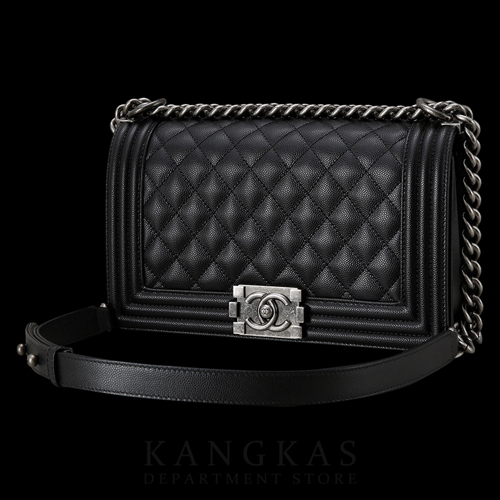 CHANEL(USED)샤넬 보이샤넬 캐비어 미듐