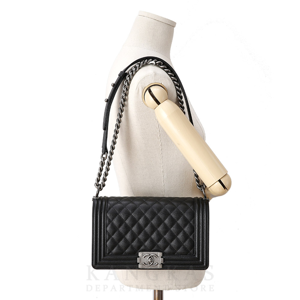 CHANEL(USED)샤넬 보이샤넬 캐비어 미듐