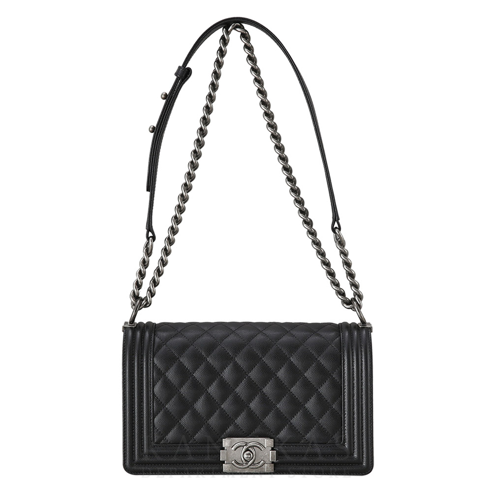 CHANEL(USED)샤넬 보이샤넬 캐비어 미듐