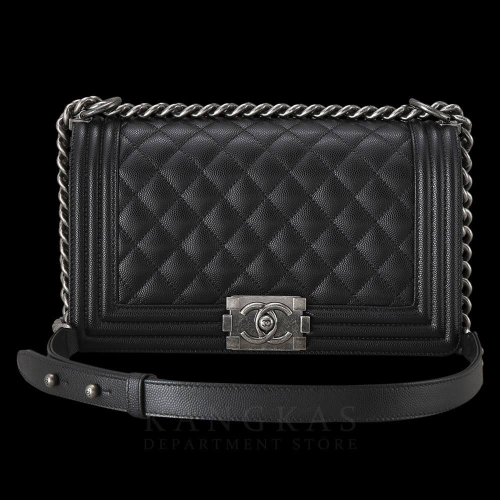CHANEL(USED)샤넬 보이샤넬 캐비어 미듐