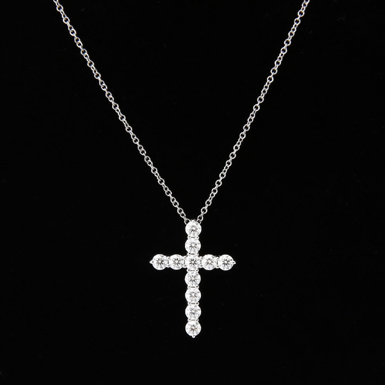 TIFFANY&CO(USED)티파니앤코 다이아 크로스 펜던트 네크리스