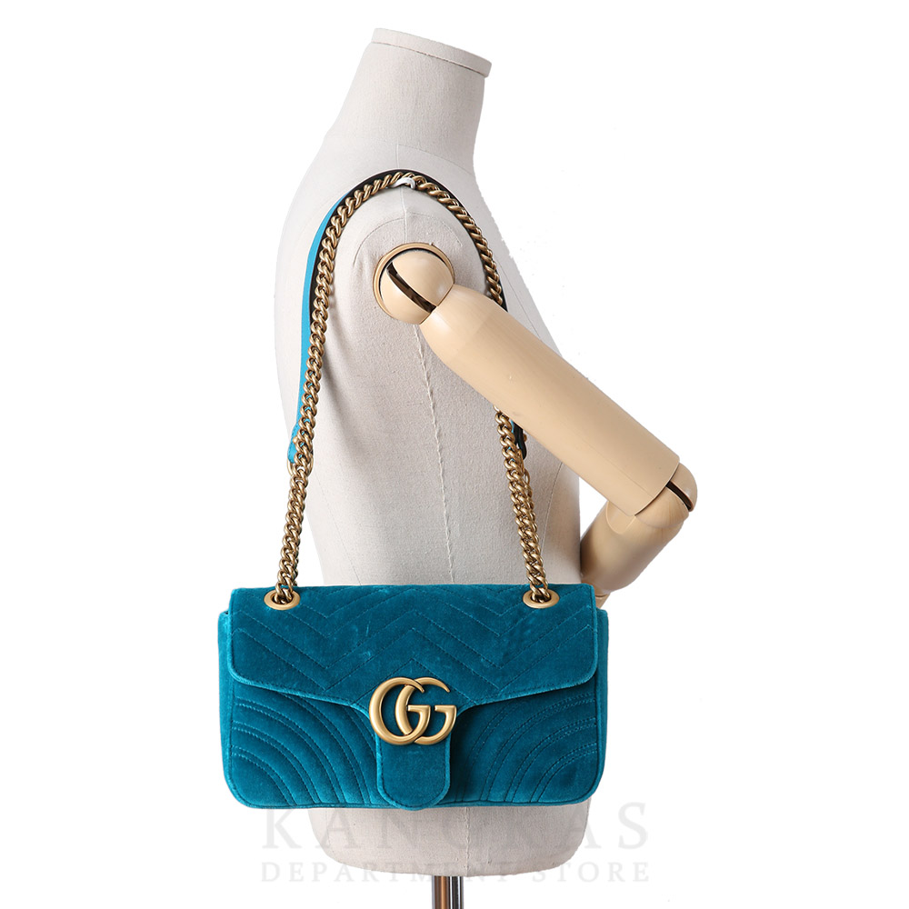 GUCCI(USED)구찌 443497 스웨이드 GG마몽 마틀라세 체인백