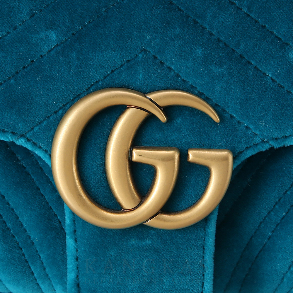 GUCCI(USED)구찌 443497 스웨이드 GG마몽 마틀라세 체인백