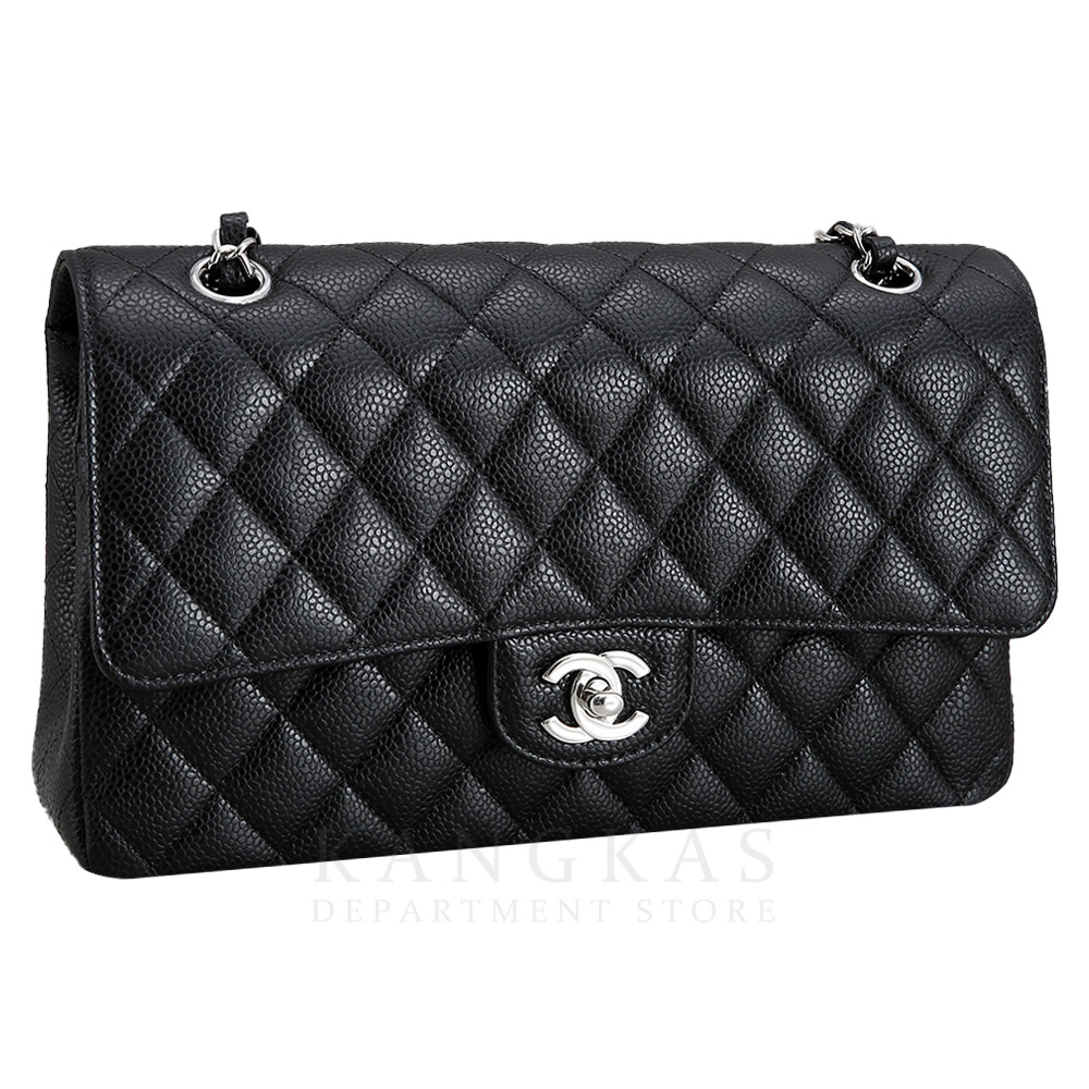 CHANEL(USED)샤넬 클래식 캐비어 미듐 은장