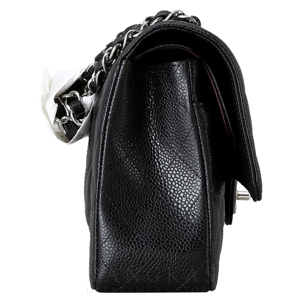 CHANEL(USED)샤넬 클래식 캐비어 미듐 은장