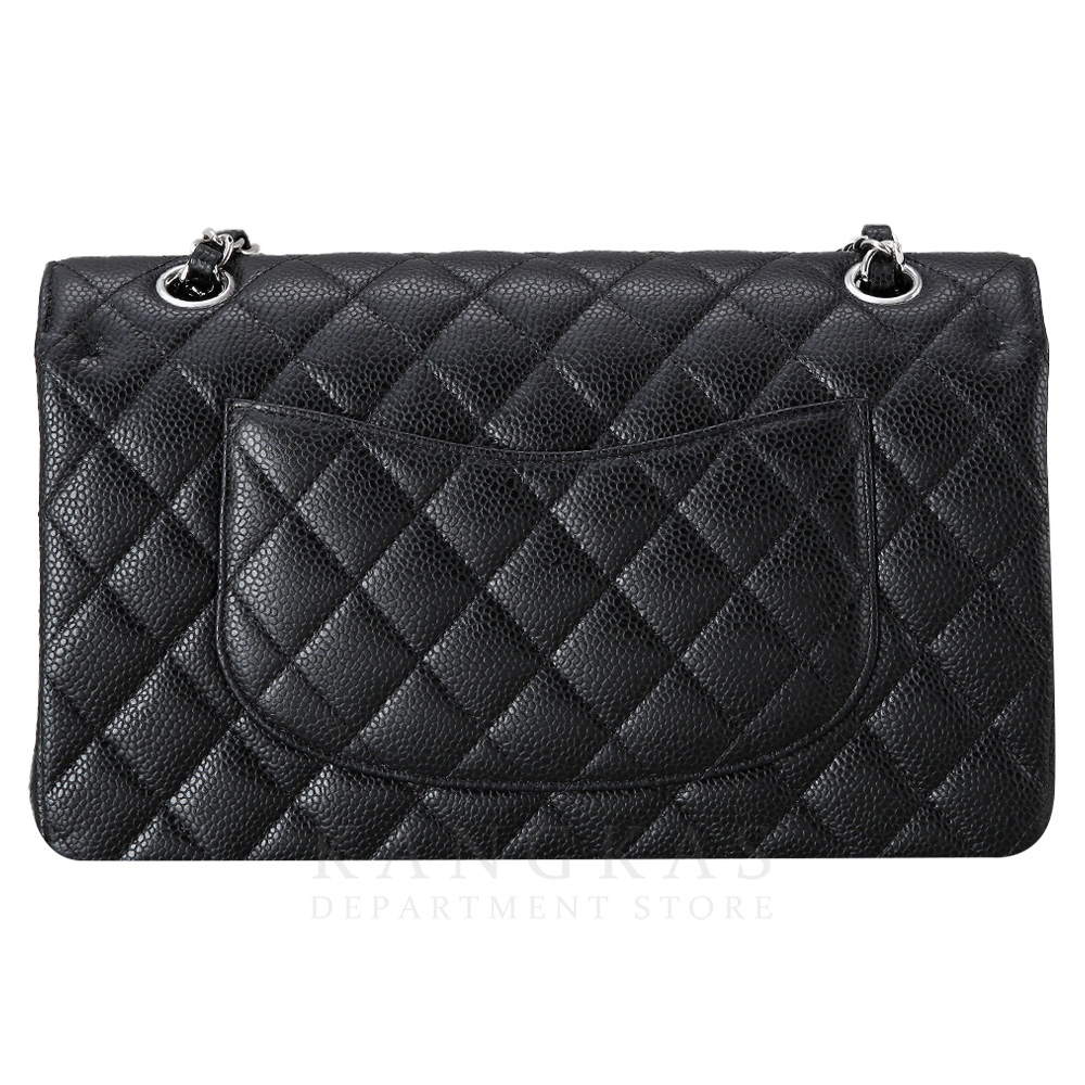 CHANEL(USED)샤넬 클래식 캐비어 미듐 은장