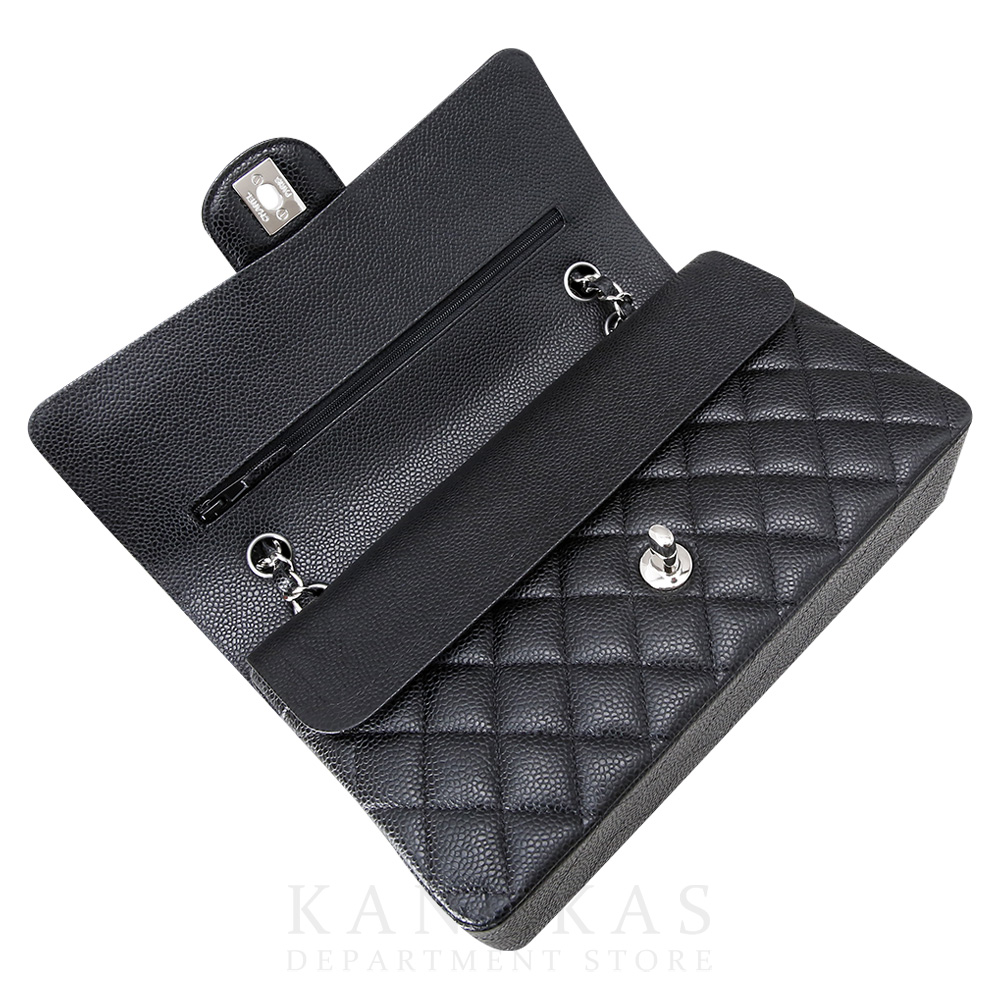 CHANEL(USED)샤넬 클래식 캐비어 미듐 은장