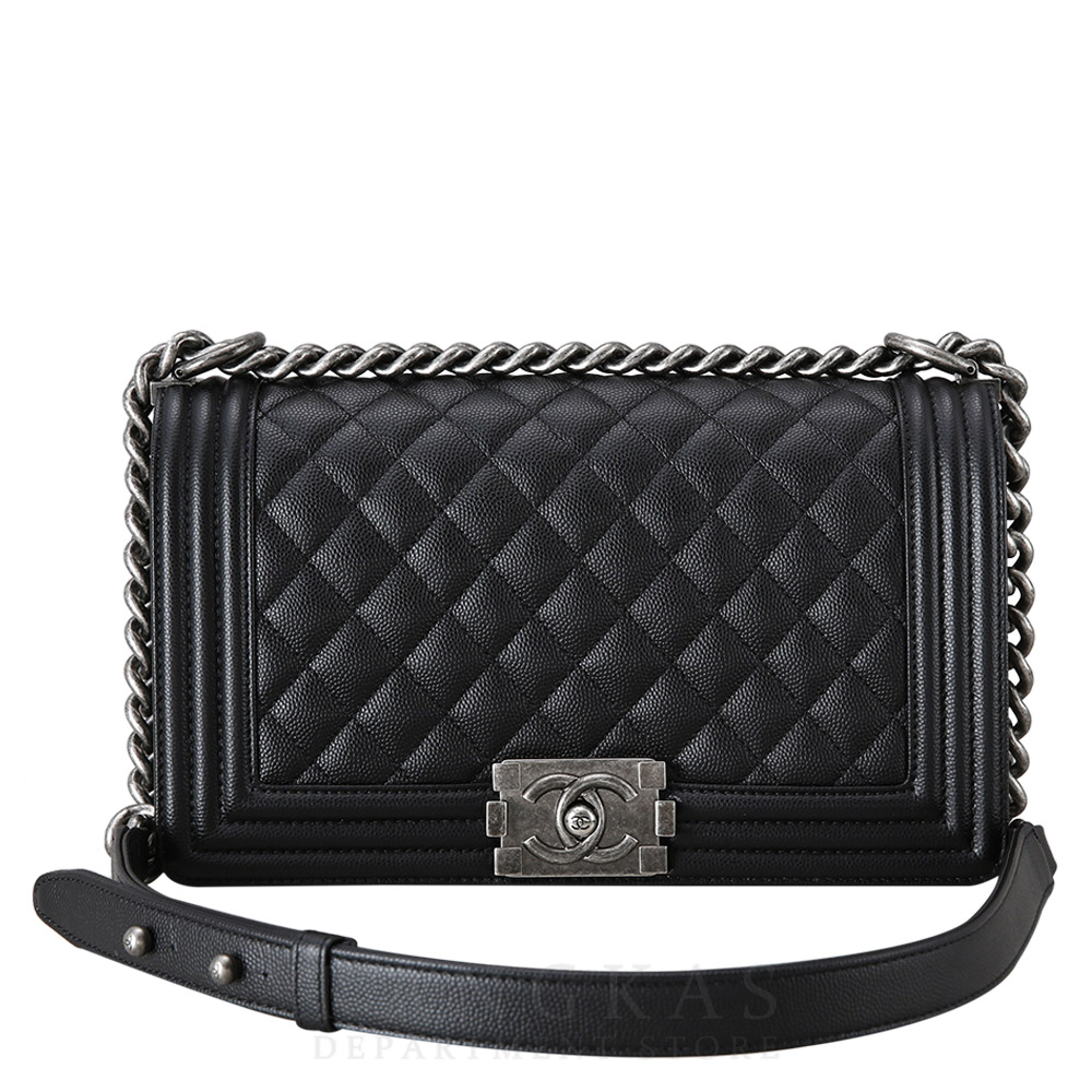 CHANEL(USED)샤넬 보이샤넬 캐비어 미듐
