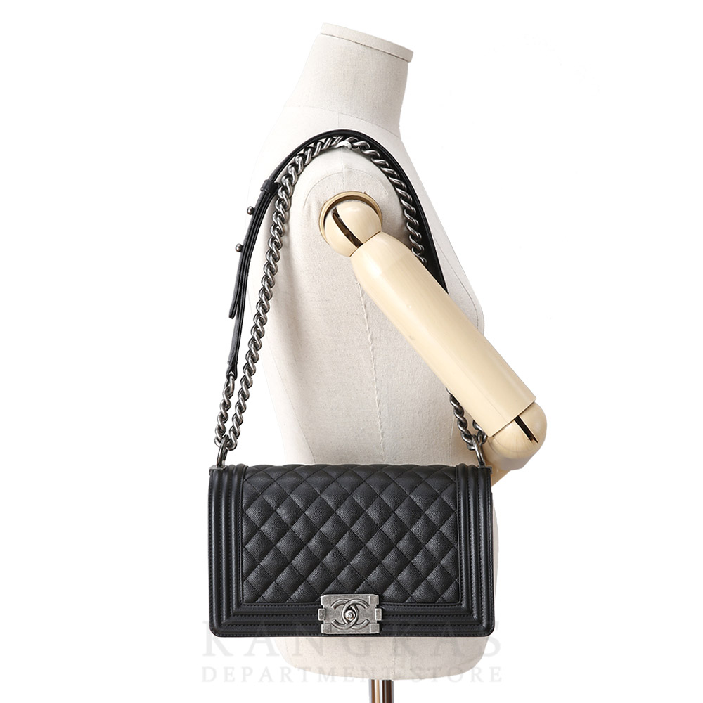 CHANEL(USED)샤넬 보이샤넬 캐비어 미듐