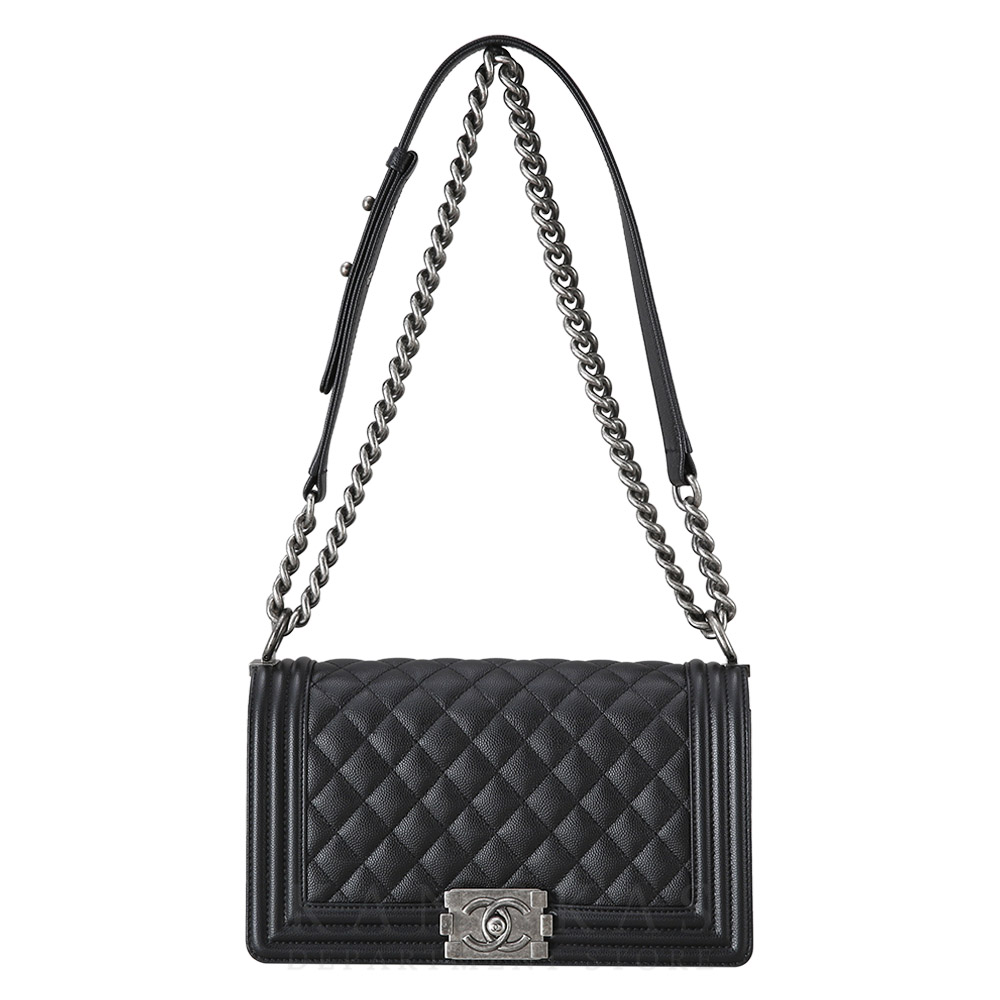 CHANEL(USED)샤넬 보이샤넬 캐비어 미듐