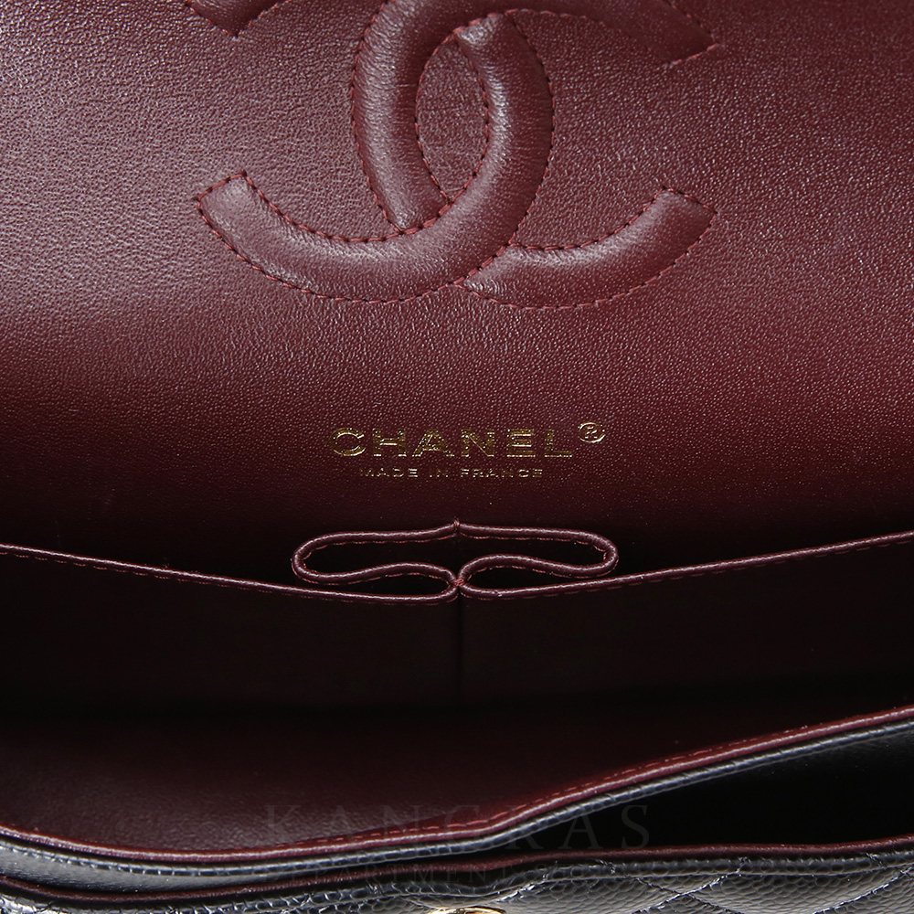 CHANEL(USED)샤넬 클래식 캐비어 미듐 금장