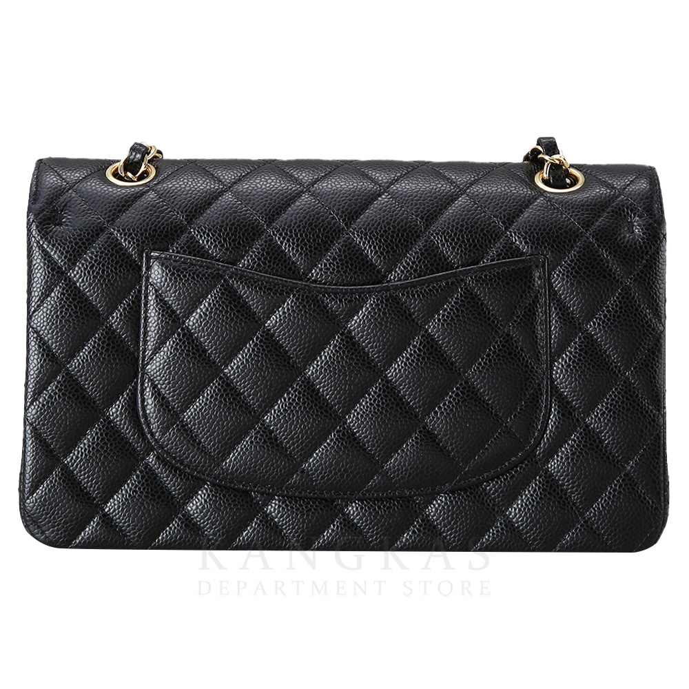 CHANEL(USED)샤넬 클래식 캐비어 미듐 금장