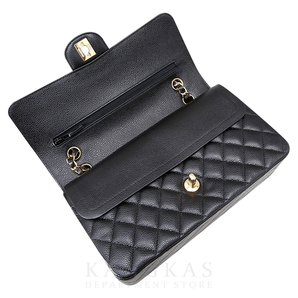 CHANEL(USED)샤넬 클래식 캐비어 미듐 금장