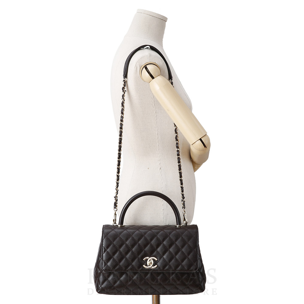 CHANEL(USED)샤넬 캐비어 코코핸들28 미듐