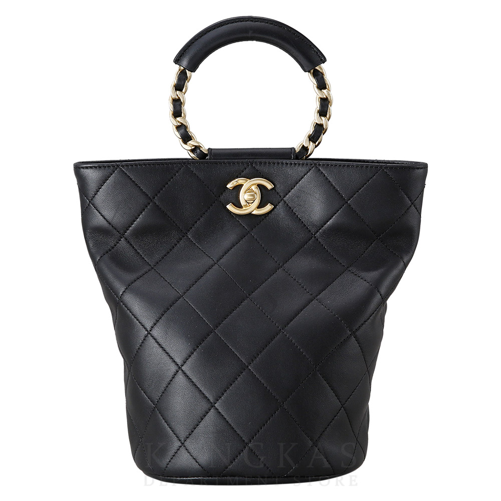 CHANEL(USED)샤넬 스티치 탑핸들 백팩 블랙