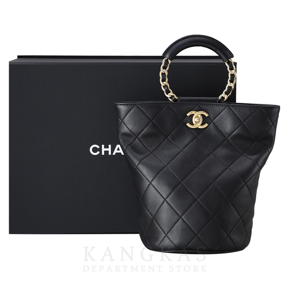 CHANEL(USED)샤넬 스티치 탑핸들 백팩 블랙