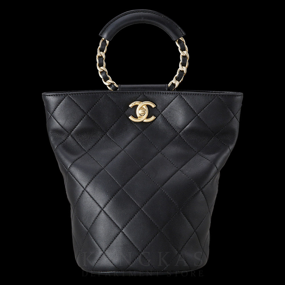 CHANEL(USED)샤넬 스티치 탑핸들 백팩 블랙
