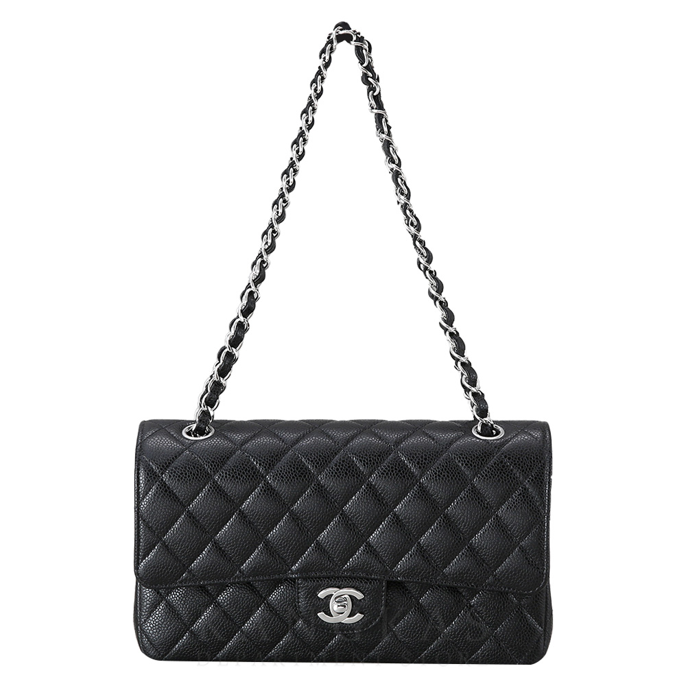 CHANEL(NEW)샤넬 클래식 캐비어 미듐 은장