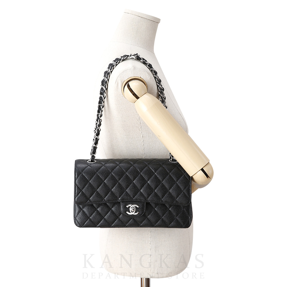 CHANEL(NEW)샤넬 클래식 캐비어 미듐 은장