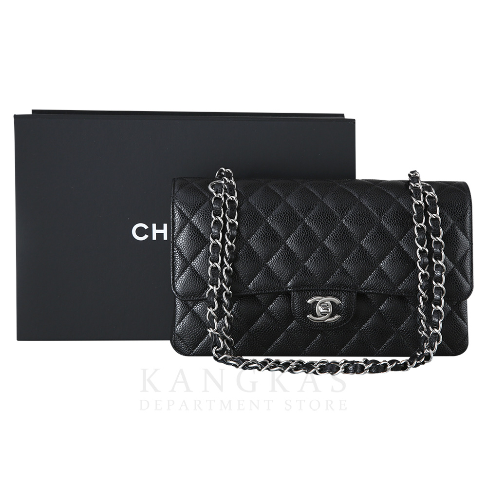 CHANEL(NEW)샤넬 클래식 캐비어 미듐 은장