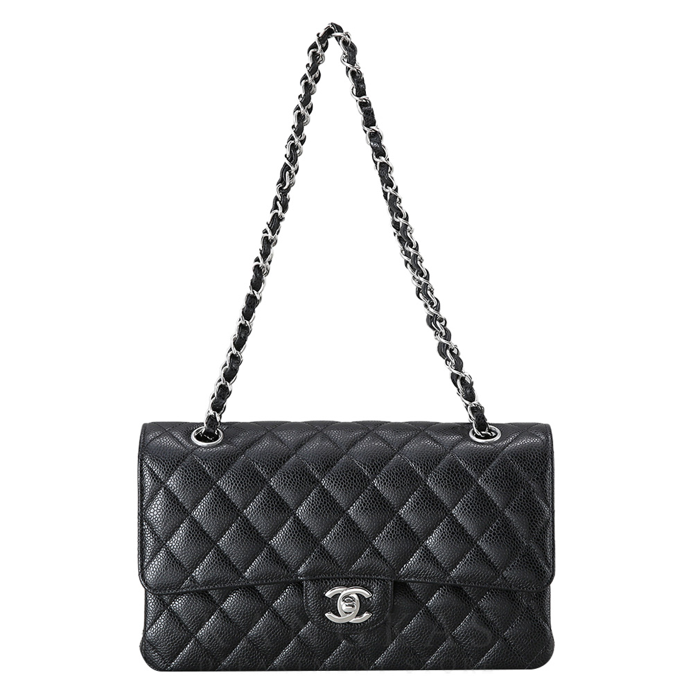 CHANEL(NEW)샤넬 클래식 캐비어 미듐 은장