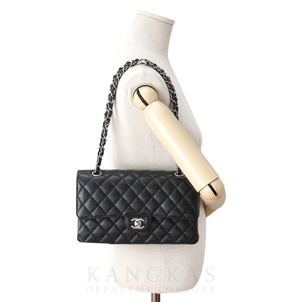 CHANEL(NEW)샤넬 클래식 캐비어 미듐 은장