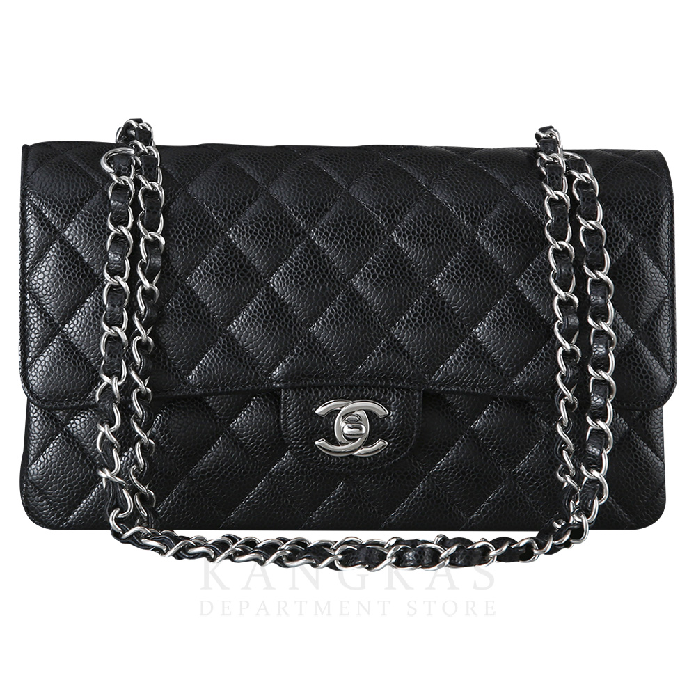 CHANEL(NEW)샤넬 클래식 캐비어 미듐 은장