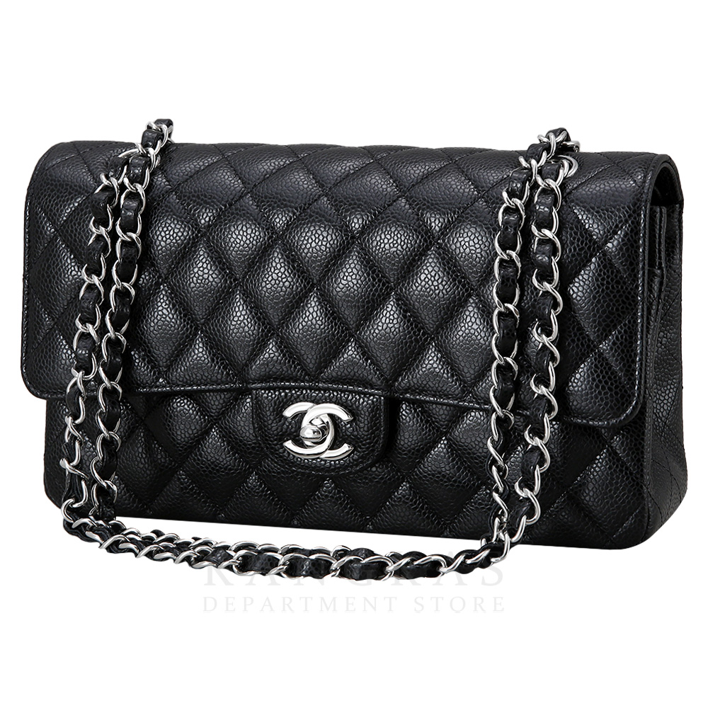 CHANEL(NEW)샤넬 클래식 캐비어 미듐 은장