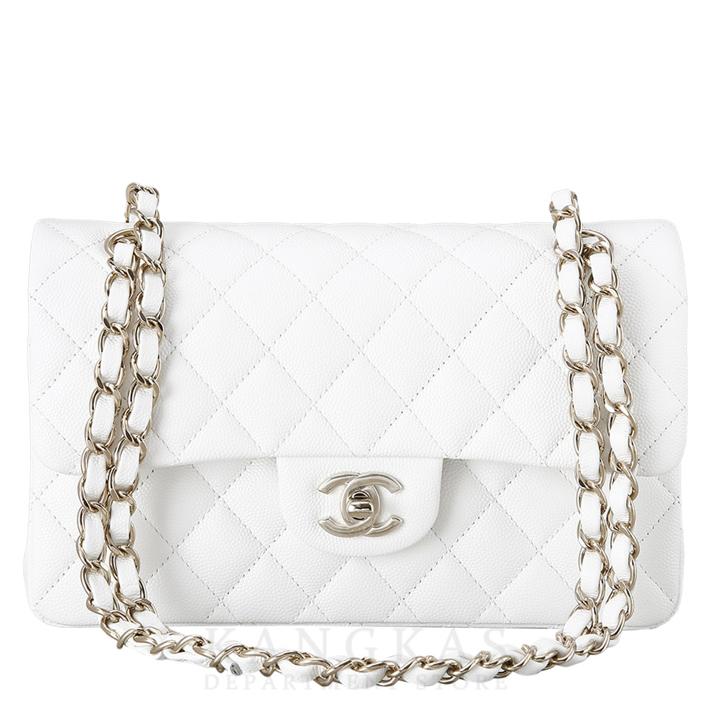 CHANEL(NEW)샤넬 클래식 캐비어 스몰 화이트