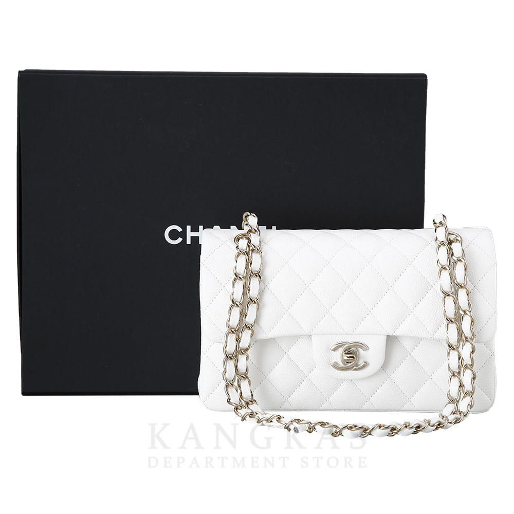 CHANEL(NEW)샤넬 클래식 캐비어 스몰 화이트