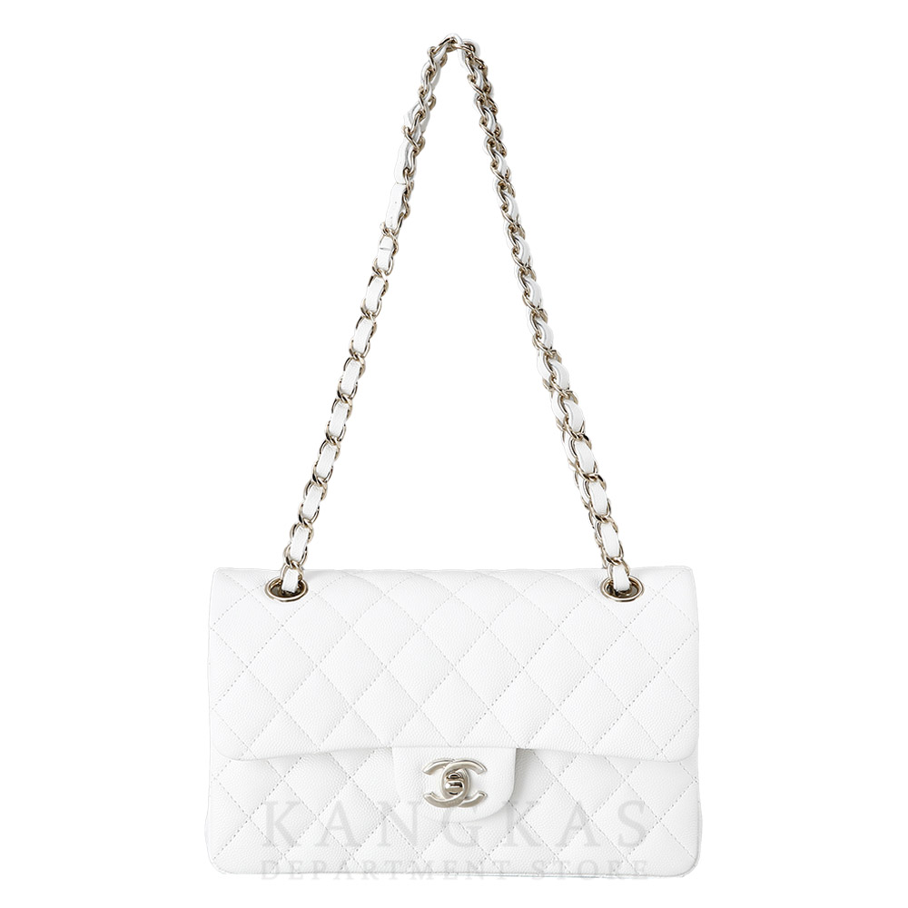 CHANEL(NEW)샤넬 클래식 캐비어 스몰 화이트