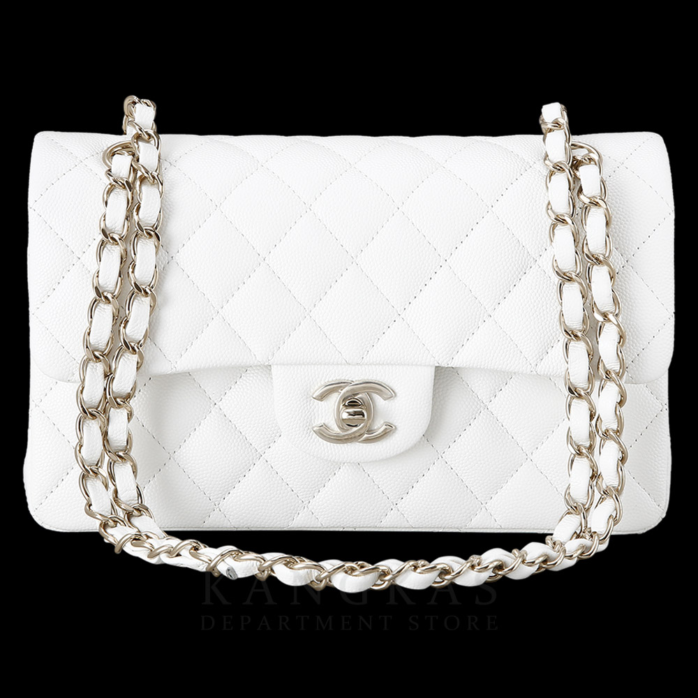 CHANEL(NEW)샤넬 클래식 캐비어 스몰 화이트