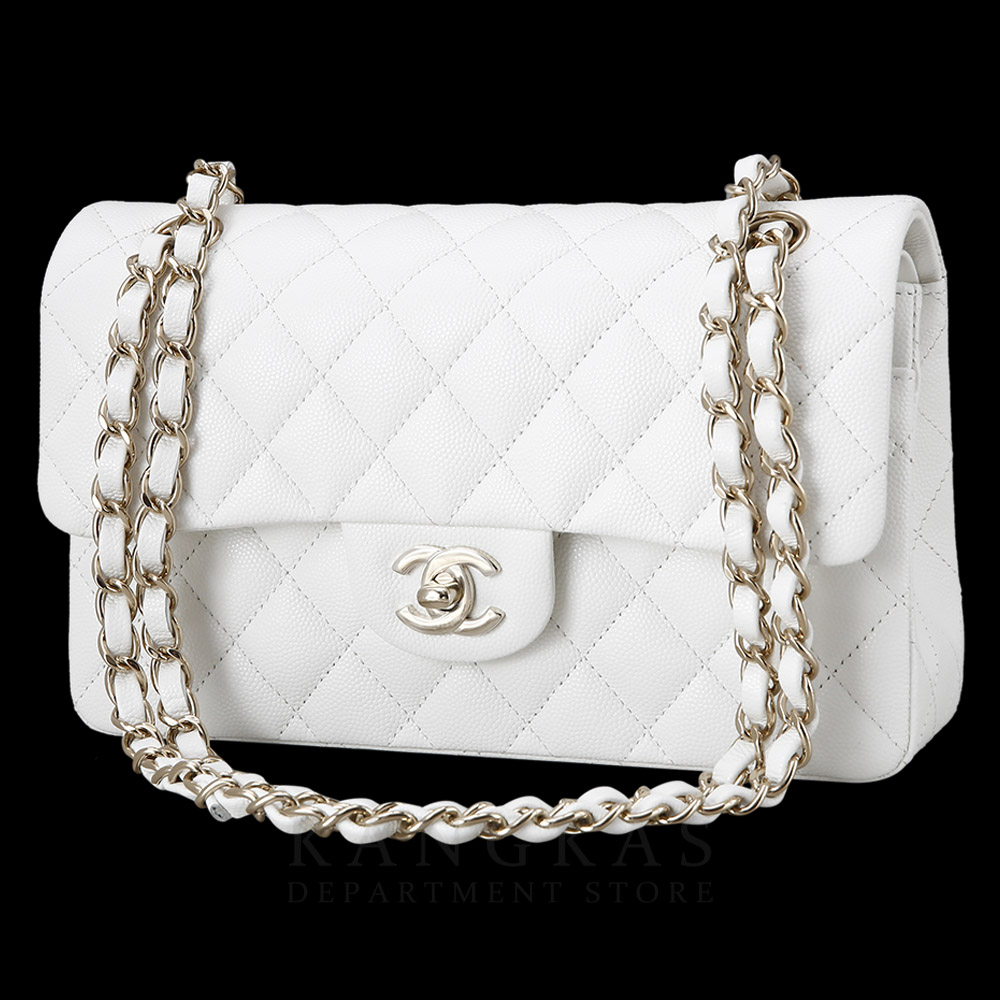 CHANEL(NEW)샤넬 클래식 캐비어 스몰 화이트