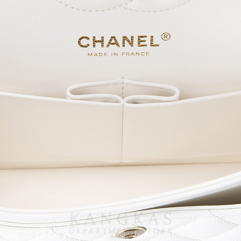 CHANEL(NEW)샤넬 클래식 캐비어 스몰 화이트