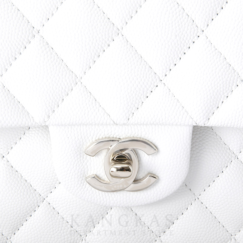 CHANEL(NEW)샤넬 클래식 캐비어 스몰 화이트