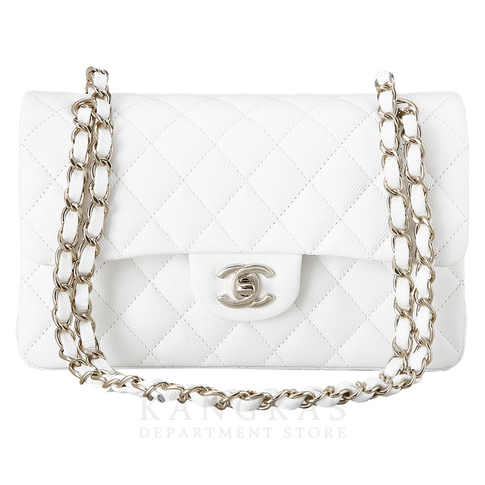CHANEL(NEW)샤넬 클래식 캐비어 스몰 화이트