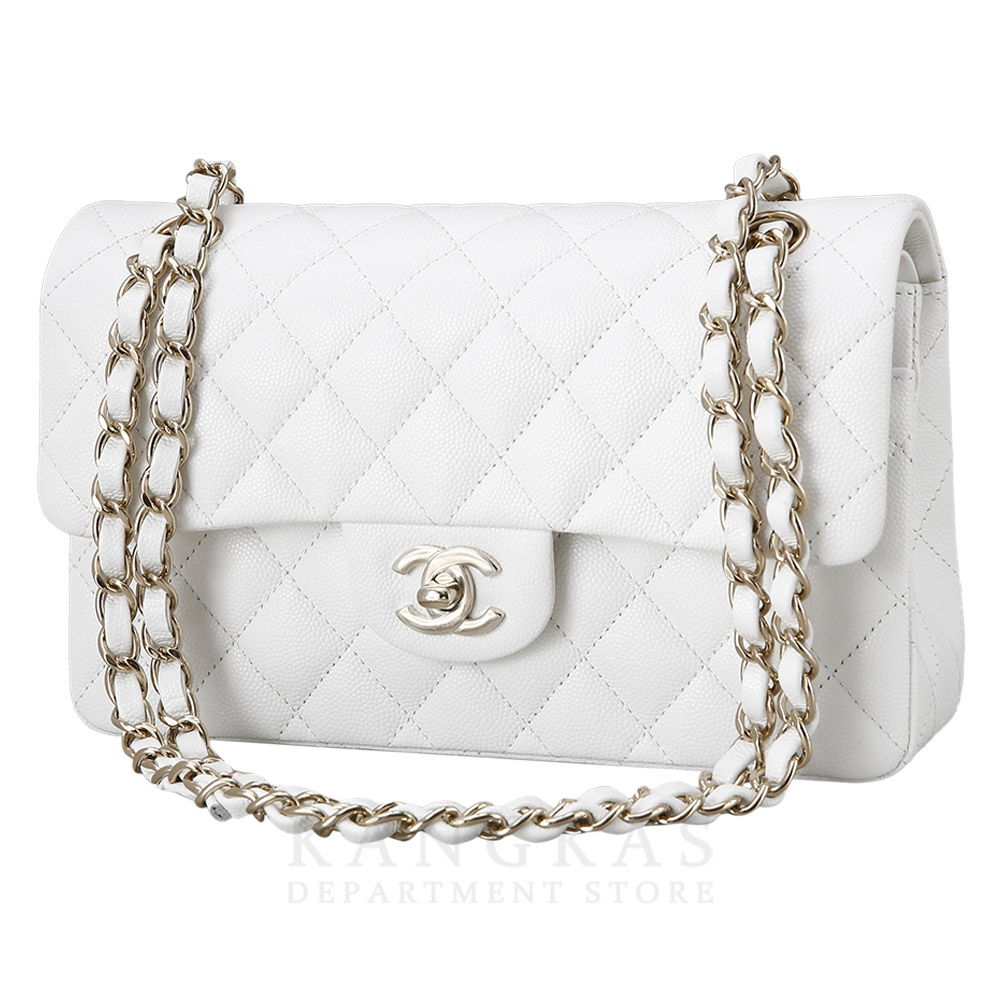 CHANEL(NEW)샤넬 클래식 캐비어 스몰 화이트
