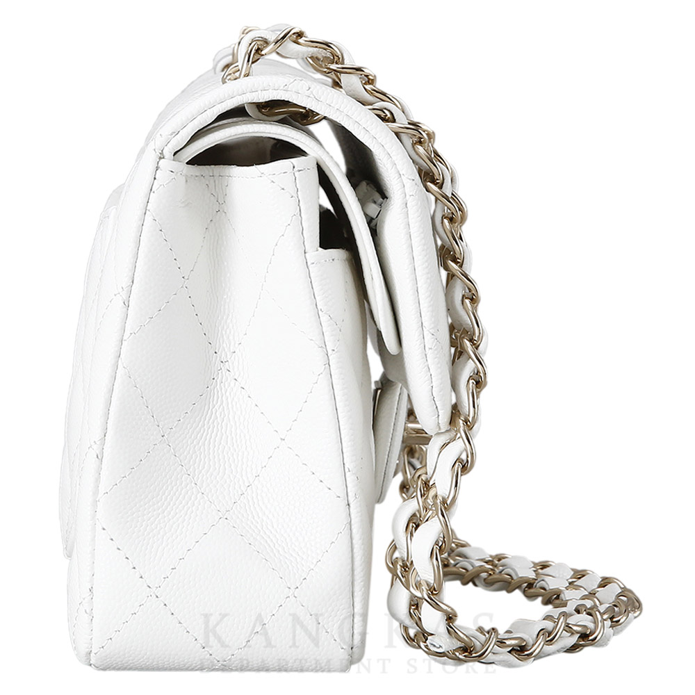 CHANEL(NEW)샤넬 클래식 캐비어 스몰 화이트