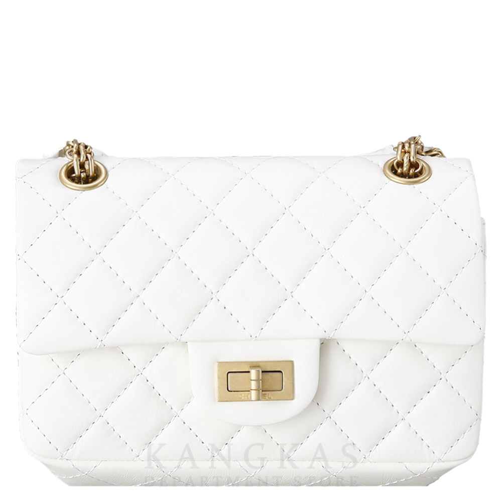 CHANEL(NEW)샤넬 2.55 빈티지 미니 화이트 금장 (새상품) NEW PRODUCT