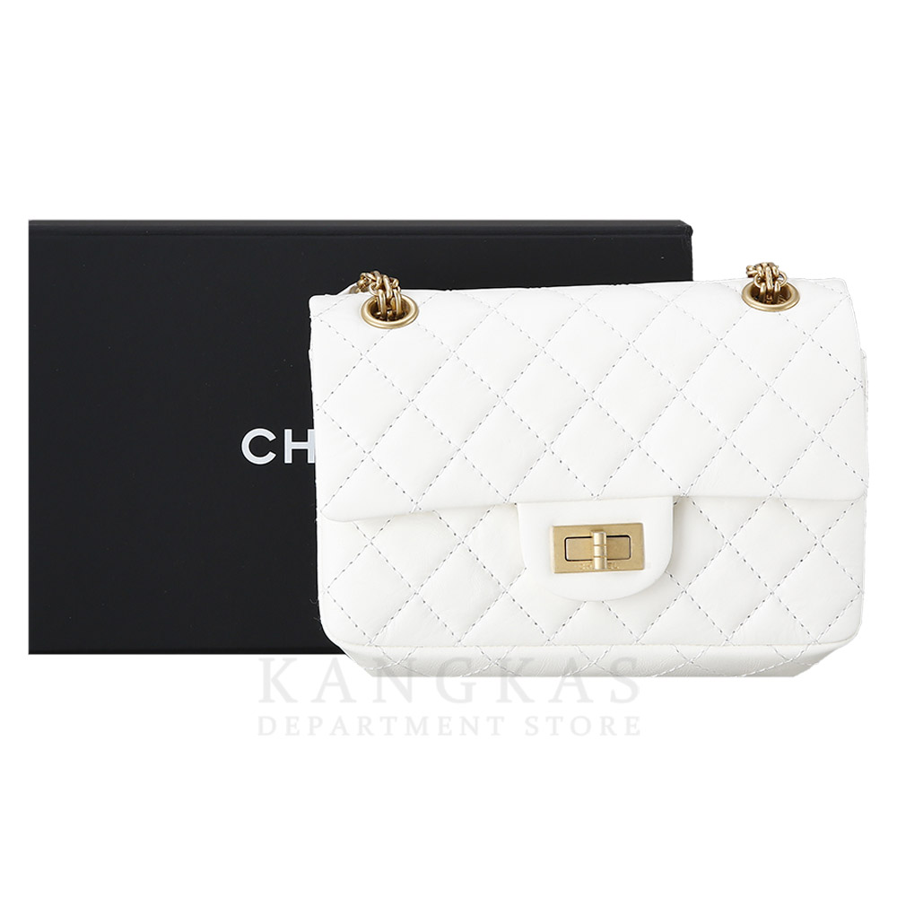 CHANEL(NEW)샤넬 2.55 빈티지 미니 화이트 금장 (새상품) NEW PRODUCT