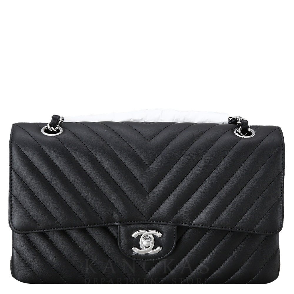 CHANEL(NEW)샤넬 클래식 쉐브론 램스킨 미듐 블랙 (새제품) NEW PRODUCT
