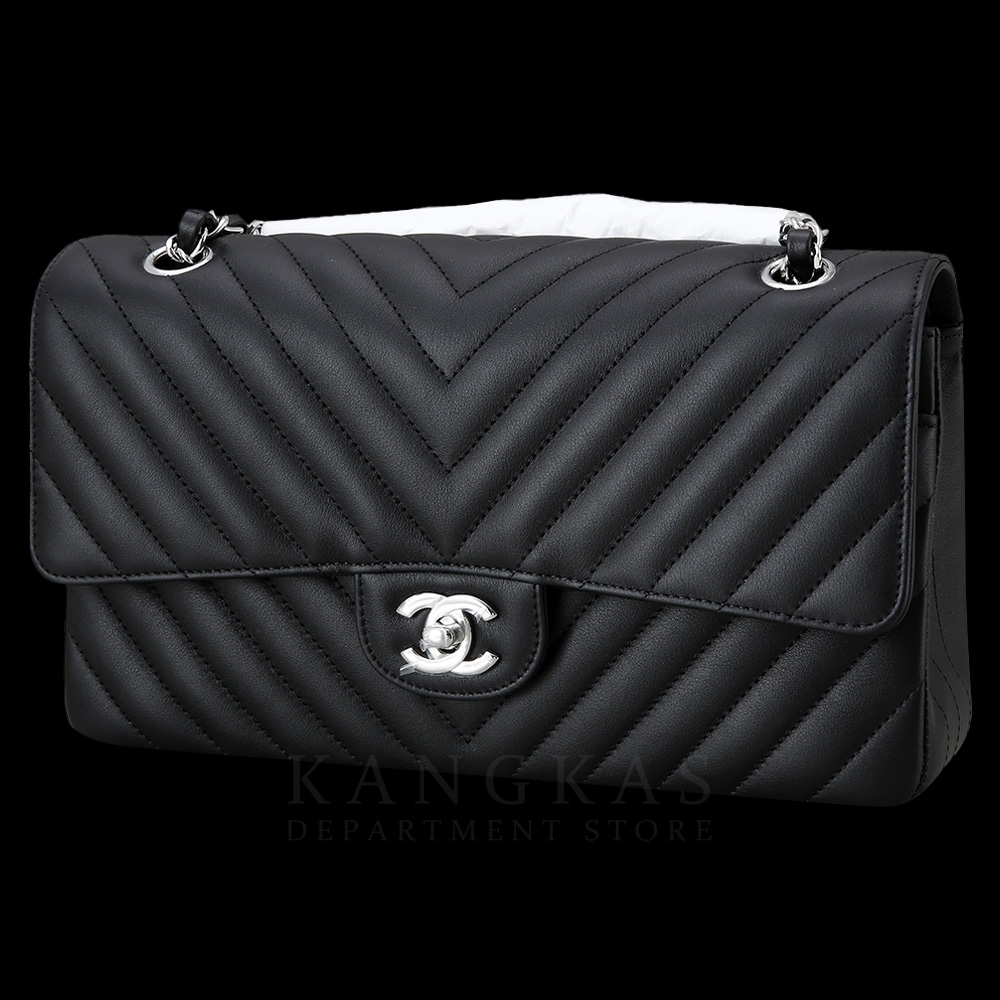 CHANEL(NEW)샤넬 클래식 쉐브론 램스킨 미듐 블랙 (새제품) NEW PRODUCT