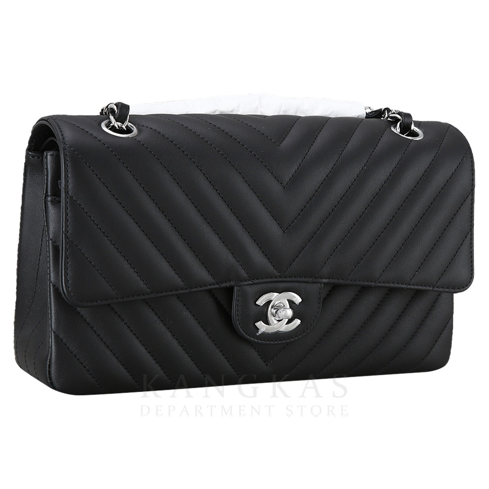 CHANEL(NEW)샤넬 클래식 쉐브론 램스킨 미듐 블랙 (새제품) NEW PRODUCT