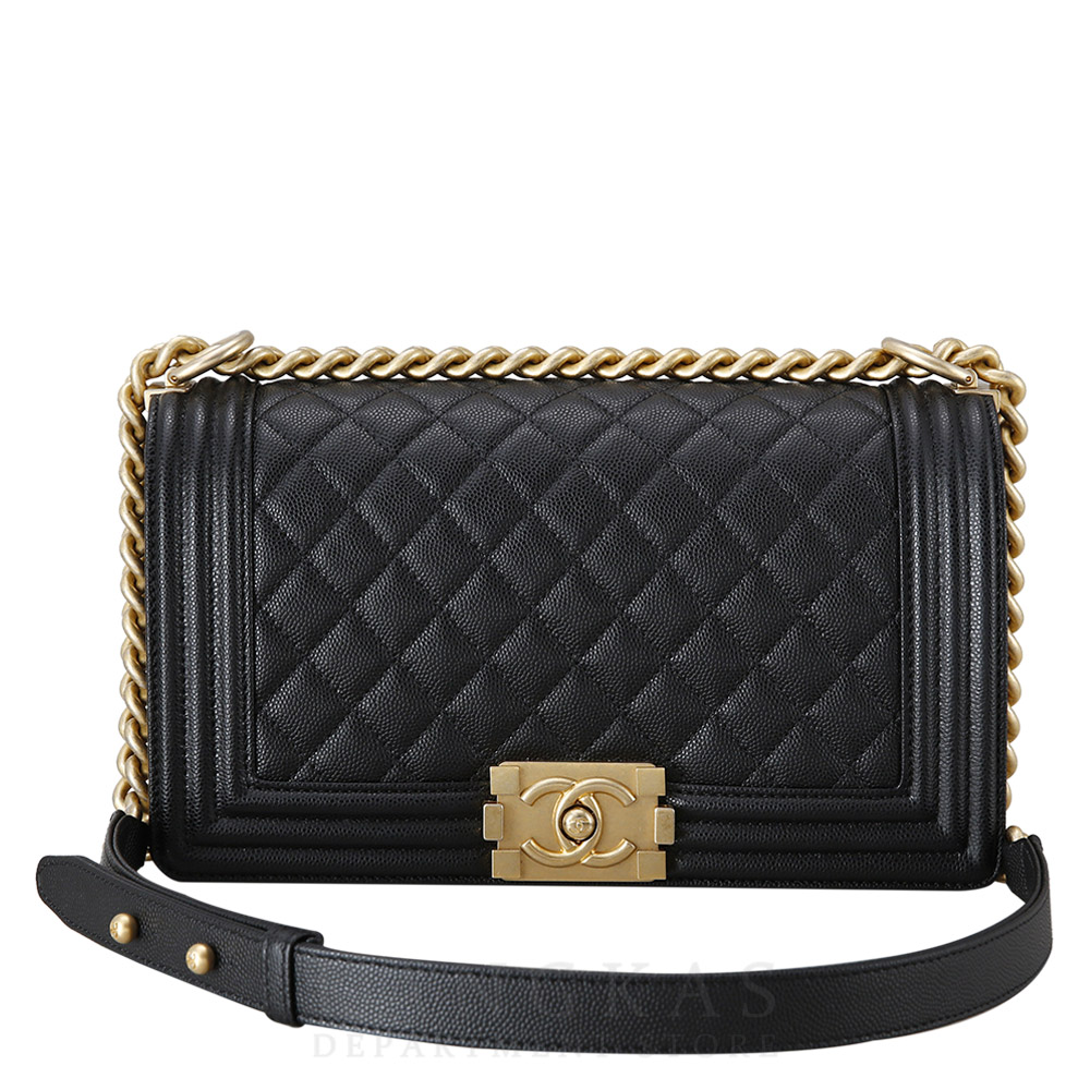 CHANEL(USED)샤넬 보이샤넬 캐비어 미듐
